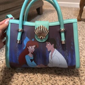 Loungefly Teal Ariel and Eric Satchel